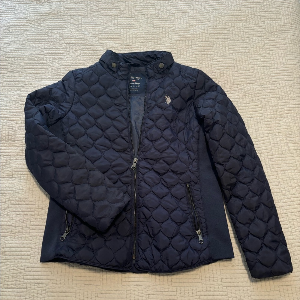 U.S. Polo Assn. Dark Blue Women’s Puffer Jacket